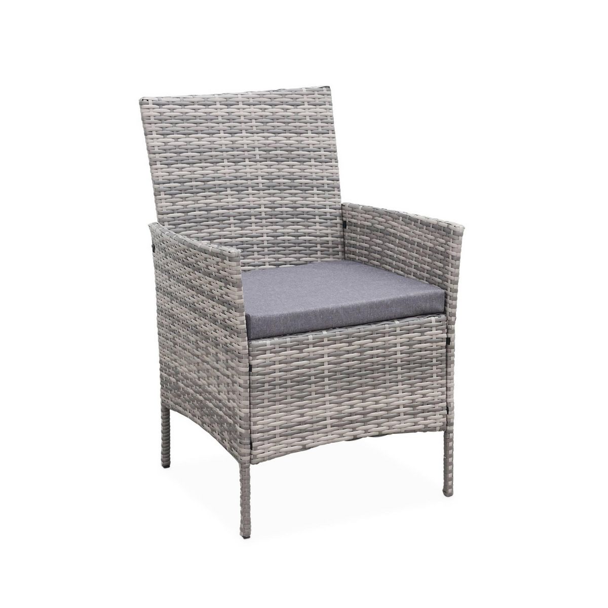 SWEEEK Ensemble de jardin en résine tressée, salon 4 places   fauteuil Moltès