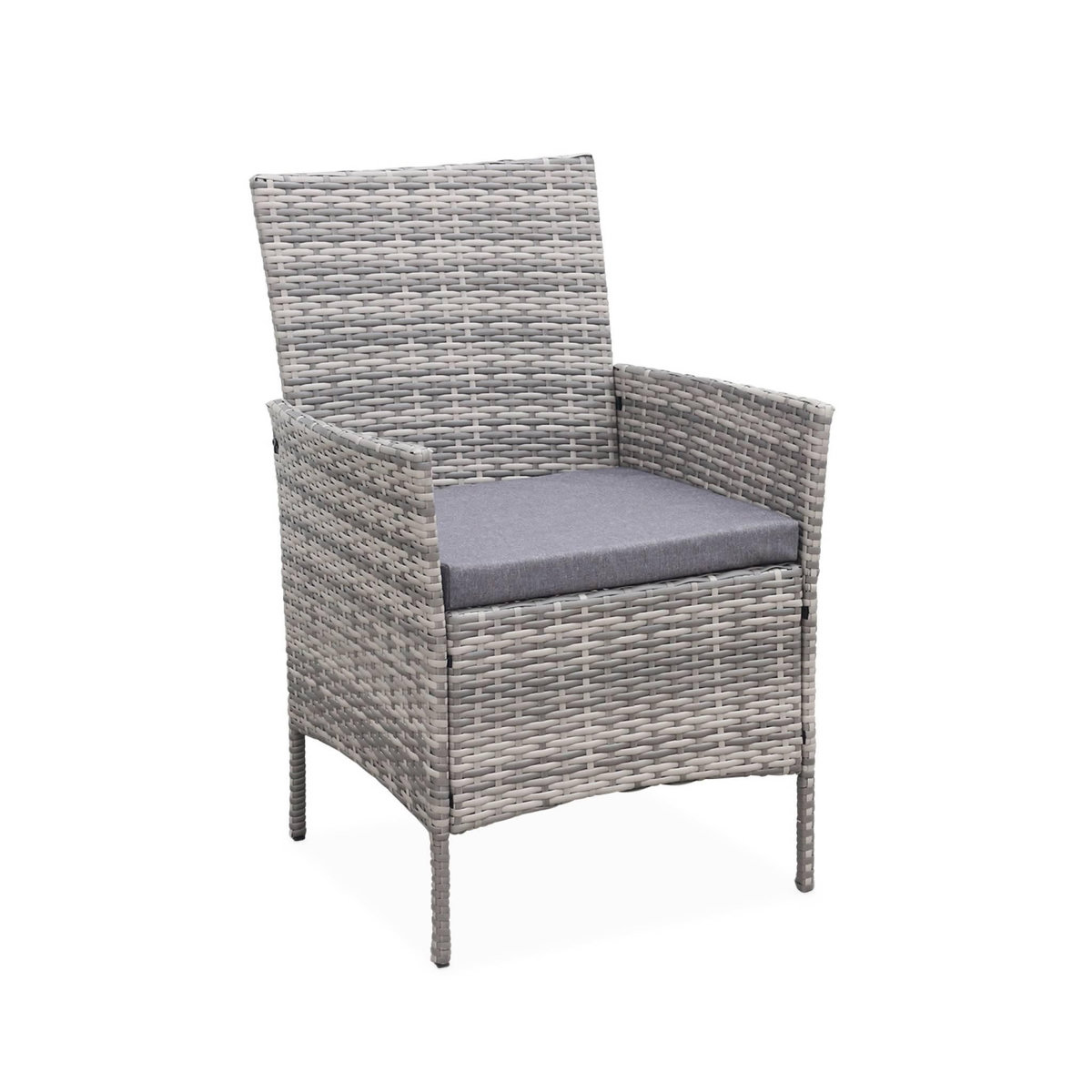 SWEEEK Ensemble de jardin en résine tressée, salon 4 places   fauteuil Moltès