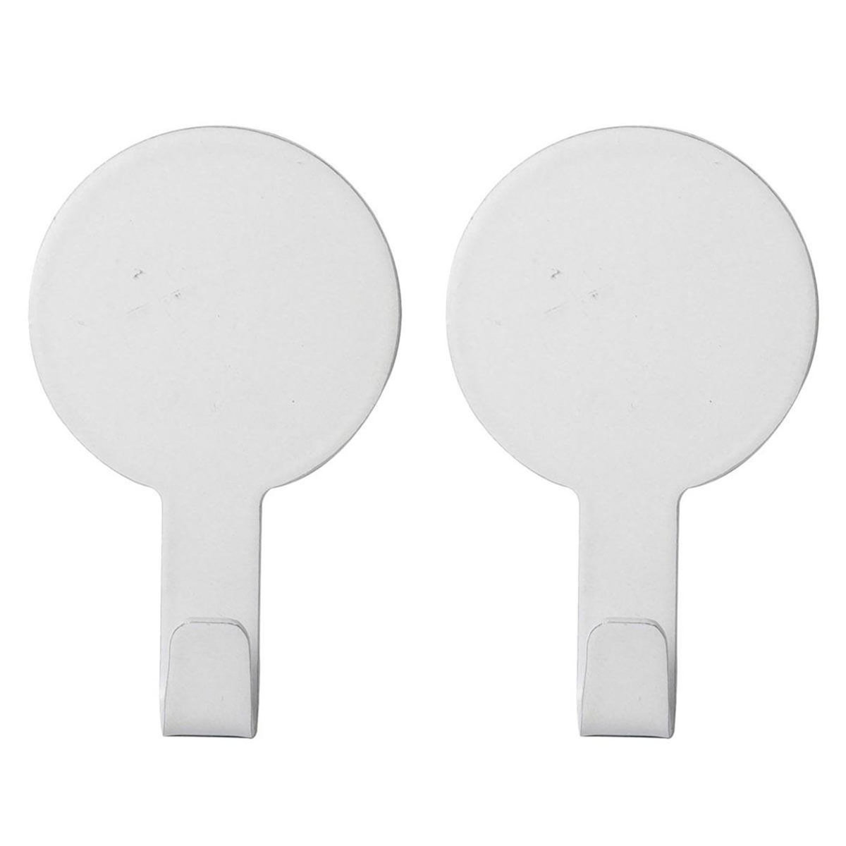 Paris Prix Lot de 2 Crochets Adhésifs  Fixeo  7cm Blanc