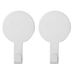 Paris Prix Lot de 2 Crochets Adhésifs  Fixeo  7cm Blanc