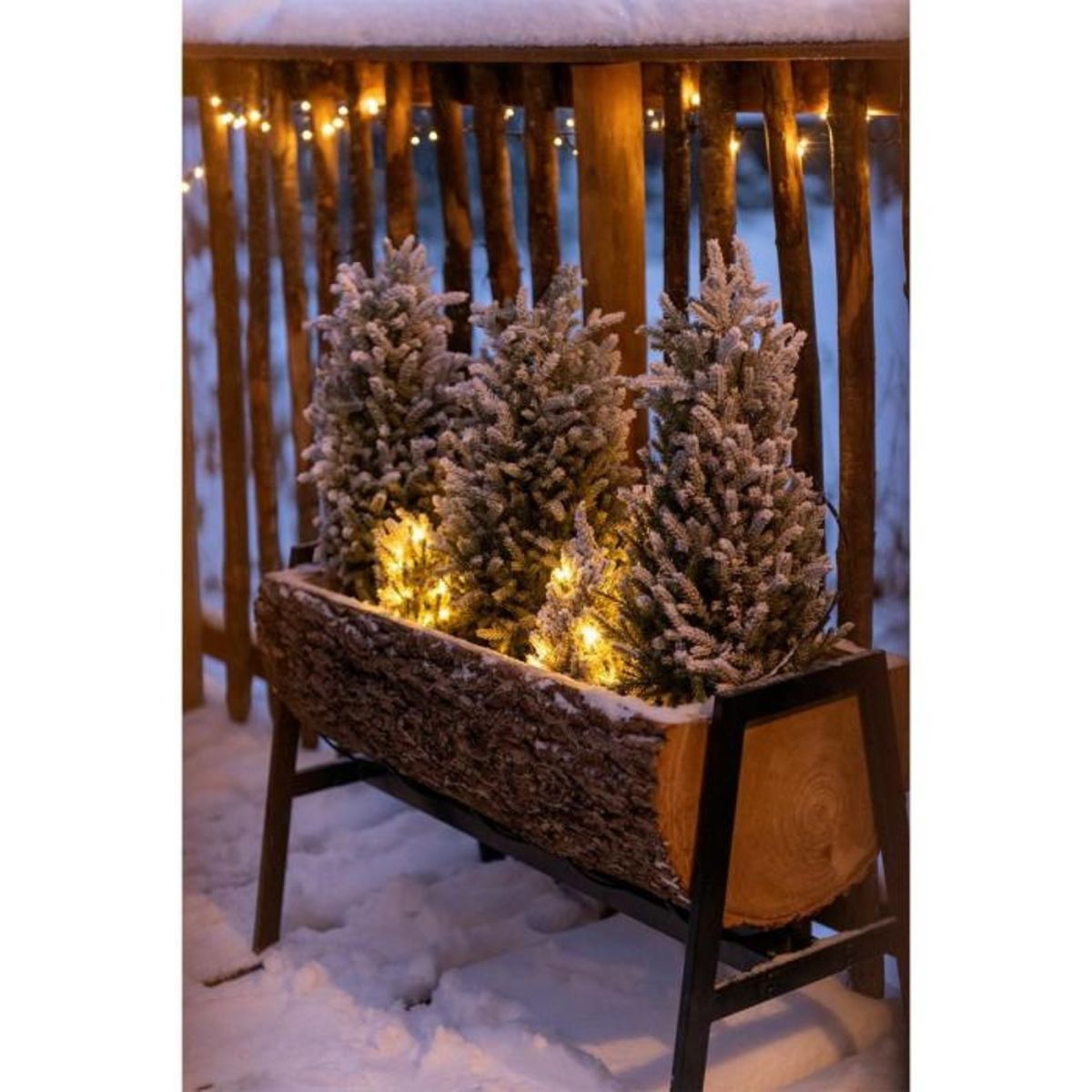 Paris Prix Cache-Pot sur Pied  Tronc en Bois  78cm Naturel