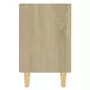 VIDAXL Table de chevet avec pieds en bois Chene sonoma 40x30x50 cm