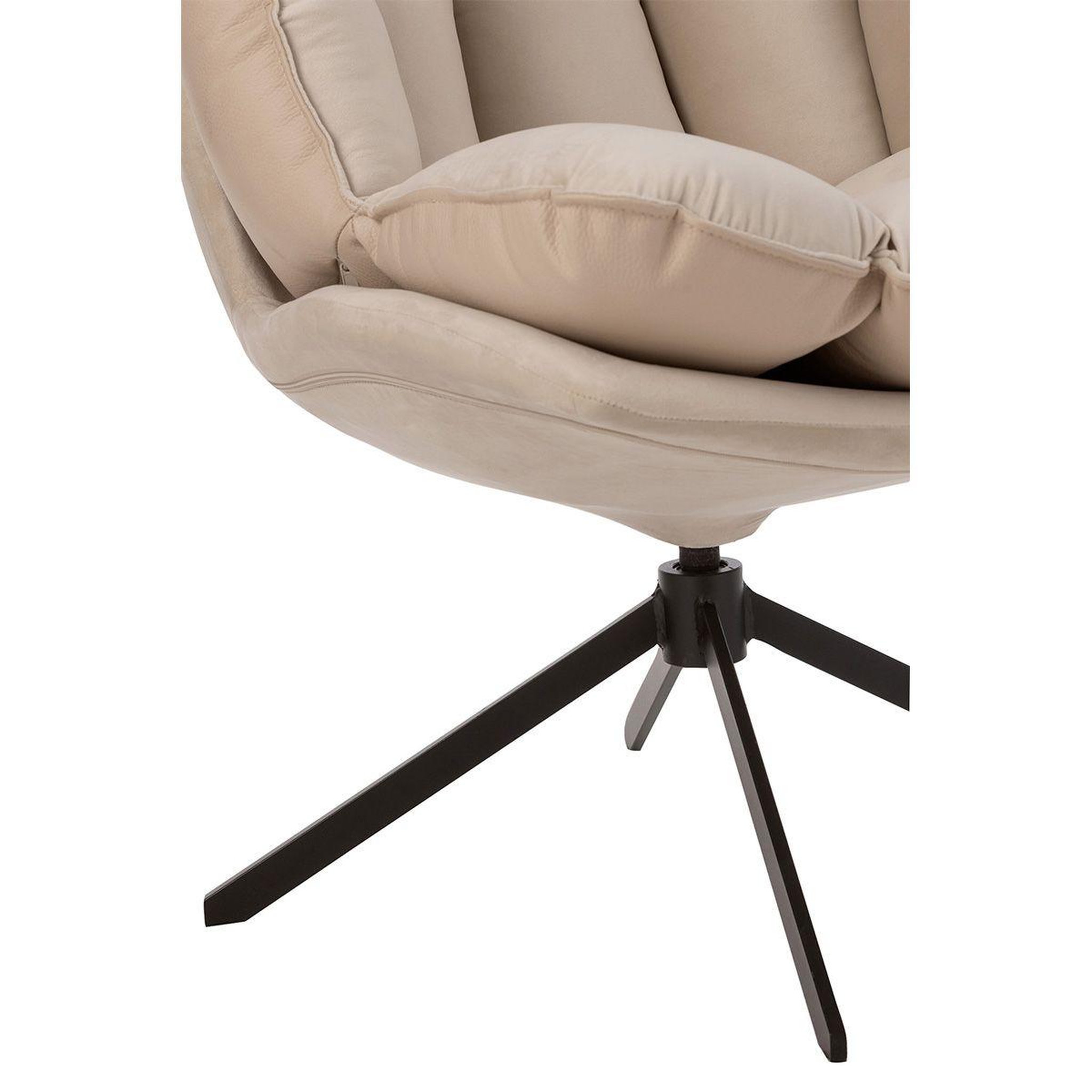 Voir la diapositive 5 : J-LINE Fauteuil design avec coussin  relax  92cm beige