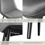 Voir la diapositive 5 : tectake Lot de chaises rembourrées aspect velours gris Lot de 6