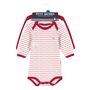 Voir la diapositive 2 : PETIT BATEAU Lot de 3 bodies manches longues coeurs bébé