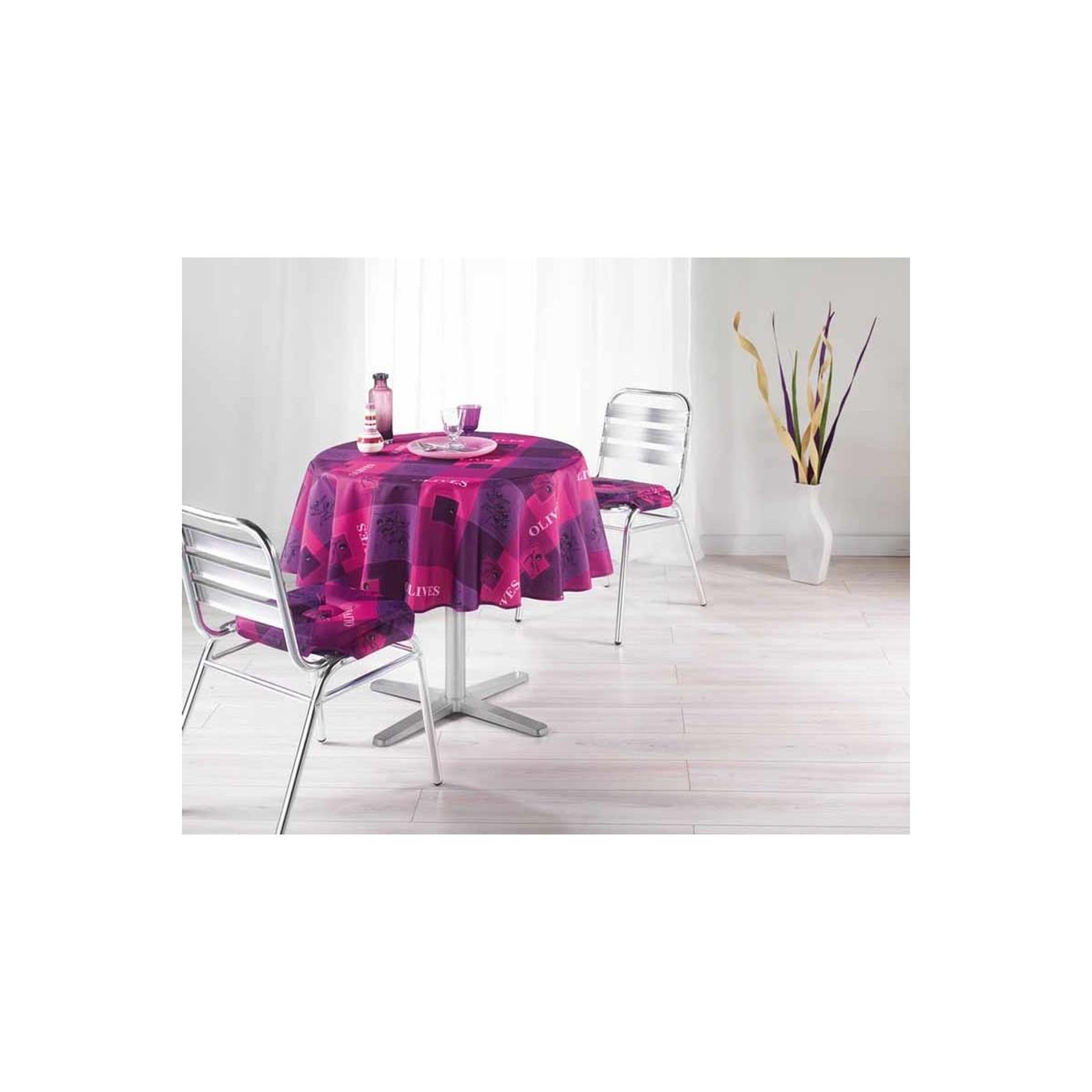 Douceur d'Intérieur Nappe Polyester 180cm Provencia Rose