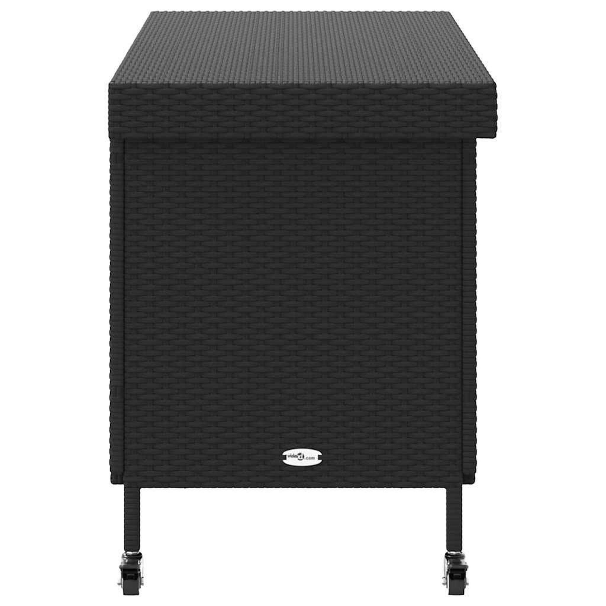 Voir la diapositive 5 : VIDAXL Boîte de rangement de jardin et roues noir resine tressee