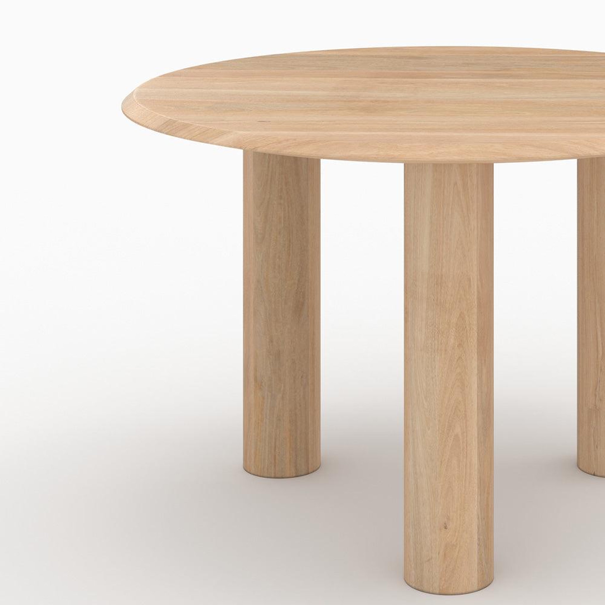 Voir la diapositive 3 : MAISON PAVANE Table ronde en bois de manguier 4 personnes-sacha