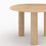 Voir la diapositive 3 : MAISON PAVANE Table ronde en bois de manguier 4 personnes-Sacha