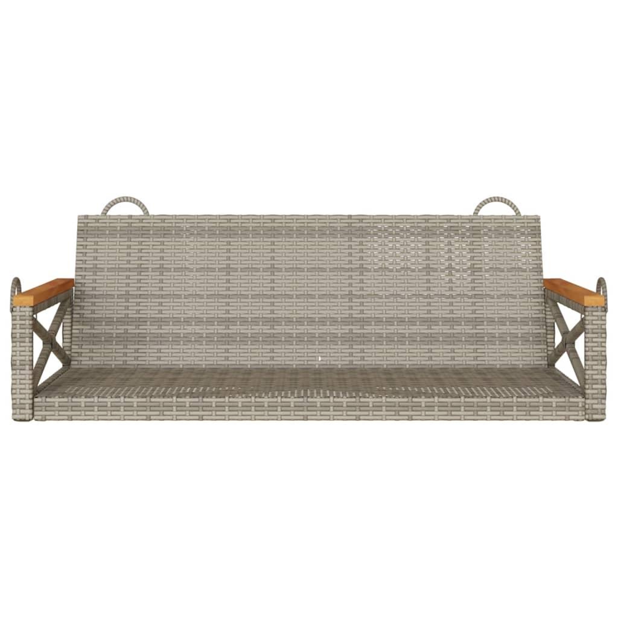Voir la diapositive 4 : VIDAXL Balancelle gris 109x62x40 cm resine tressee