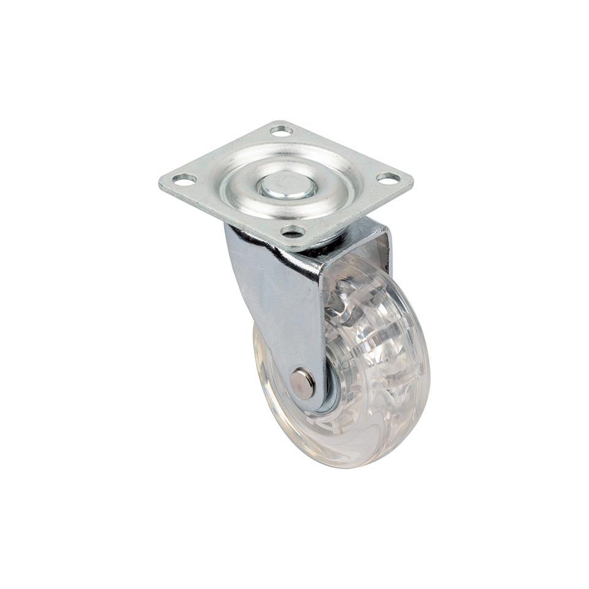CENTRALE BRICO Roulette de meuble top-e o50mm transparent foncé sans frein