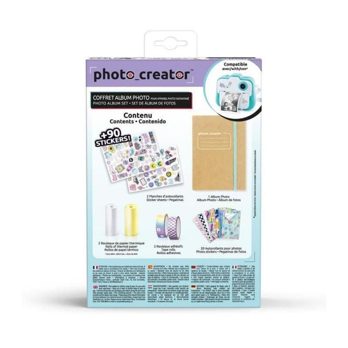 Canal Toys PHOTO CREATOR - Coffret Album Photo pour appareil photo a impression instantanée - Compatible Photo Creator - CLK 007 - Canal T