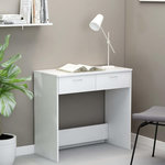 VIDAXL Bureau Blanc 80x40x75 cm Bois d'ingenierie