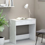 Voir la diapositive 1 : VIDAXL Bureau Blanc 80x40x75 cm Bois d'ingenierie