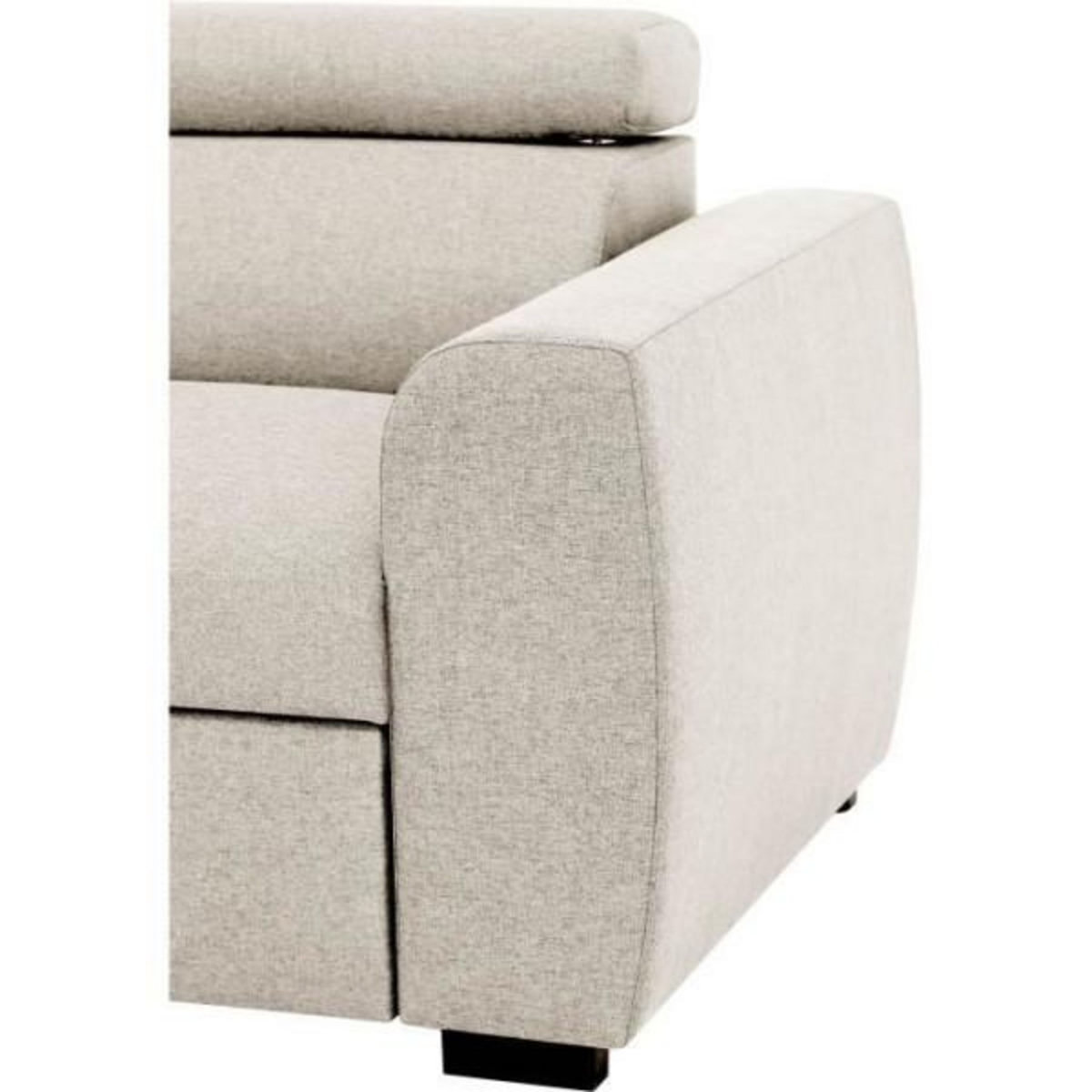 MARKET24 Canapé d'angle convertible réversible 4-5 places KELIO - Tissu Beige - L 245 x P 184 x H 77 cm