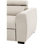 Voir la diapositive 6 : MARKET24 Canapé d'angle convertible réversible 4-5 places KELIO - Tissu Beige - L 245 x P 184 x H 77 cm