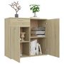 Voir la diapositive 4 : VIDAXL Buffet chene sonoma 80x36x75 cm bois d'ingenierie