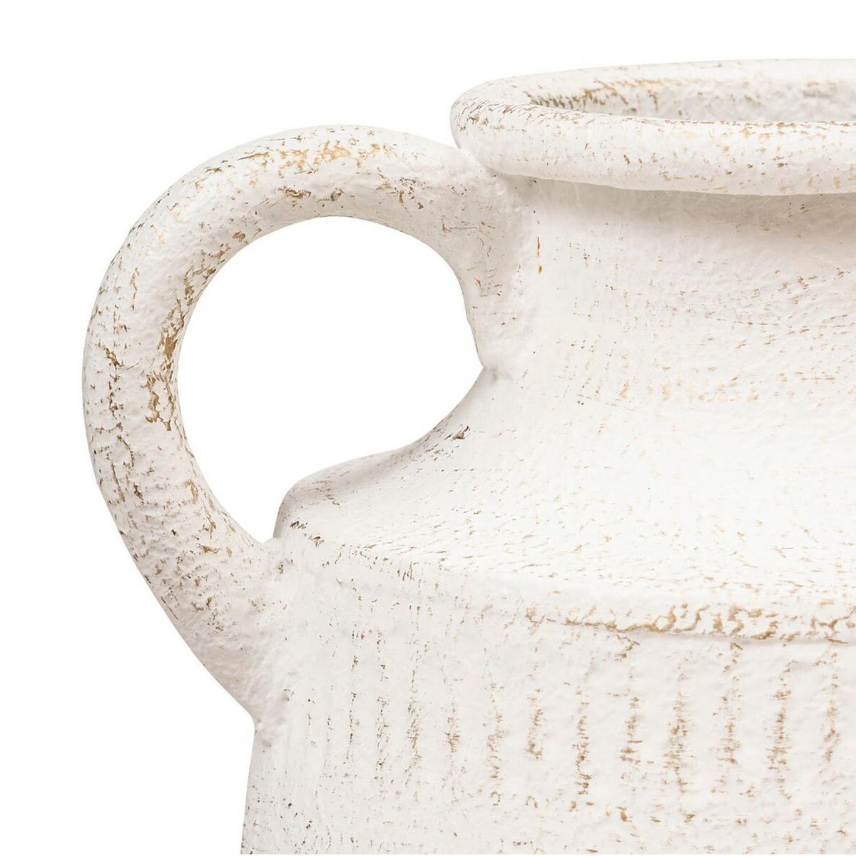 ATMOSPHERA Vase pichet en métal ERAN - H. 41 cm - Blanc