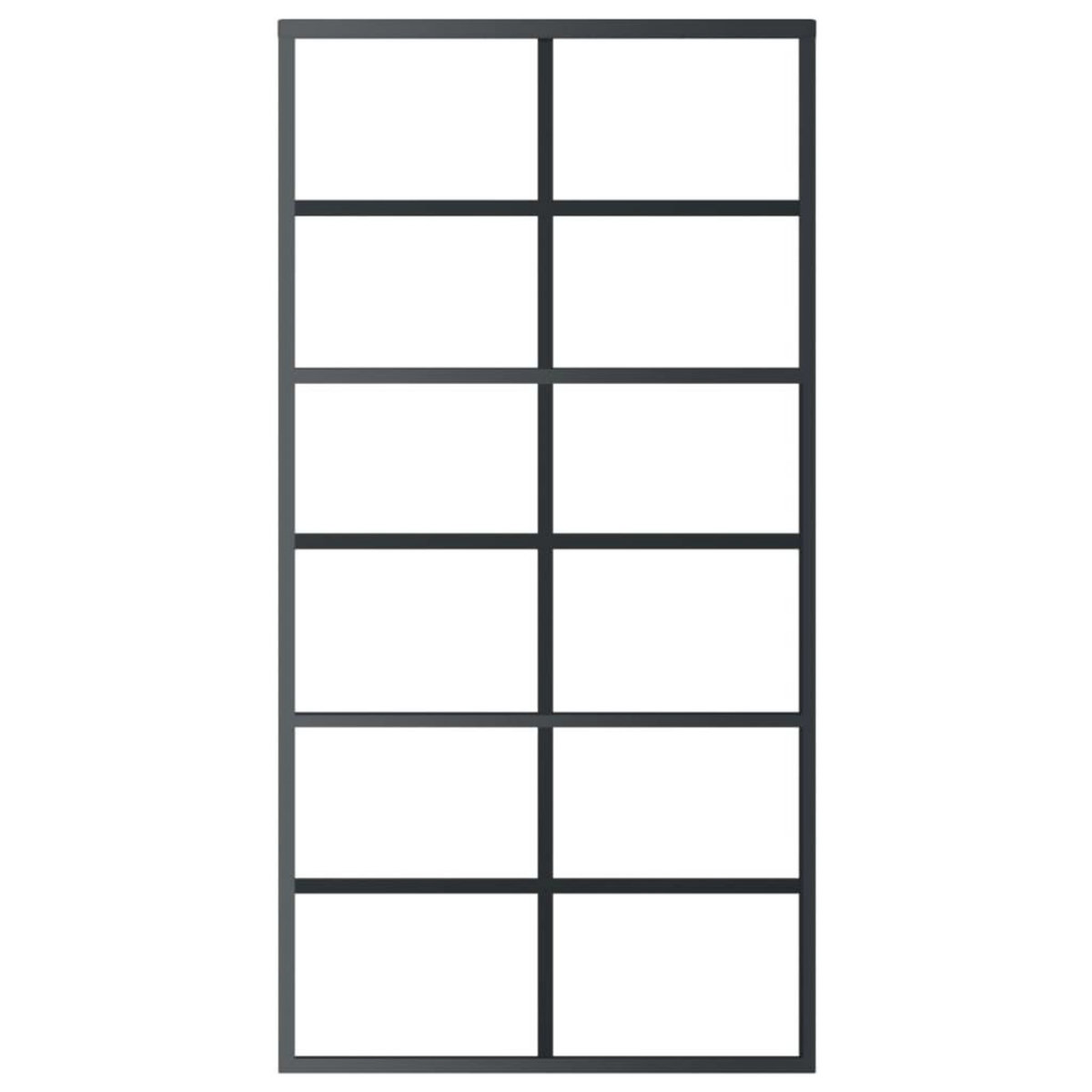 VIDAXL Porte coulissante et quincaillerie Verre et Aluminium 102x205cm