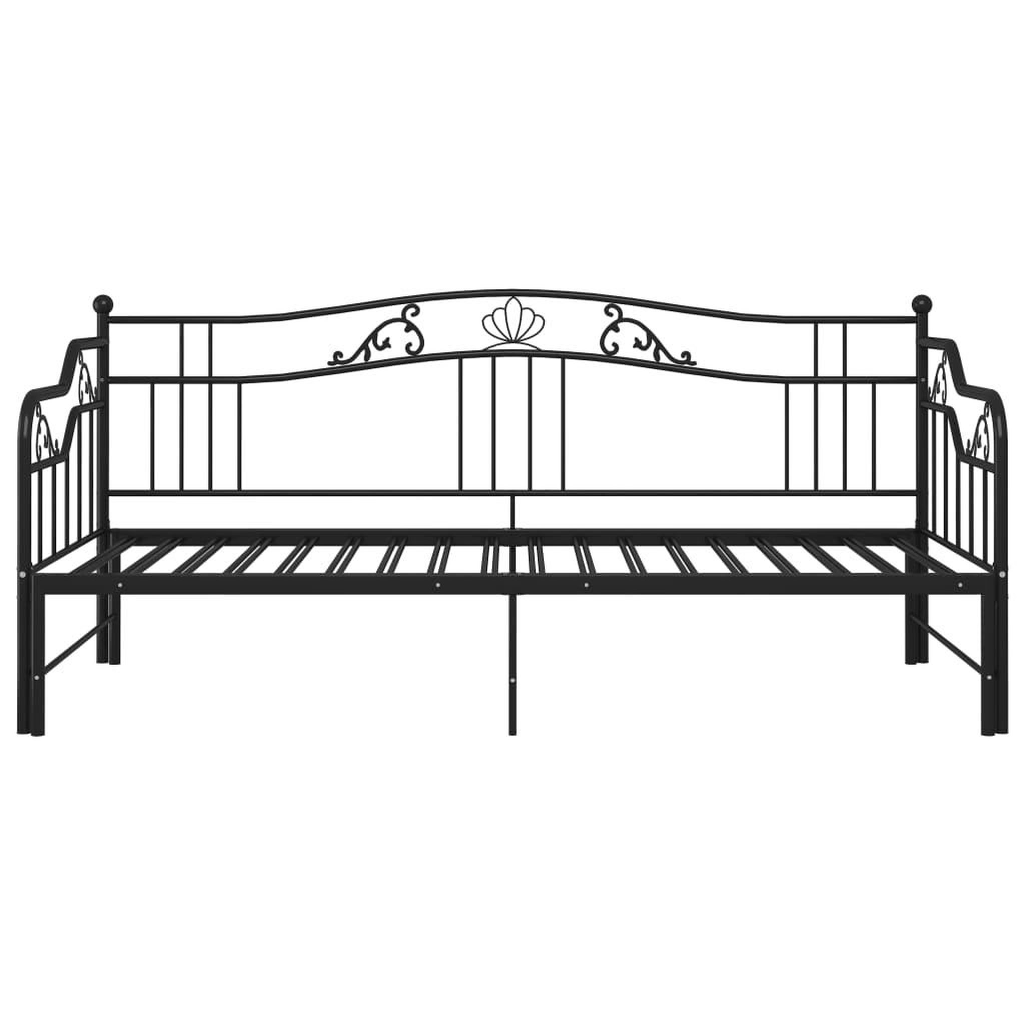 Voir la diapositive 5 : VIDAXL Cadre de canape-lit extensible sans matelas Noir Metal 90x200cm