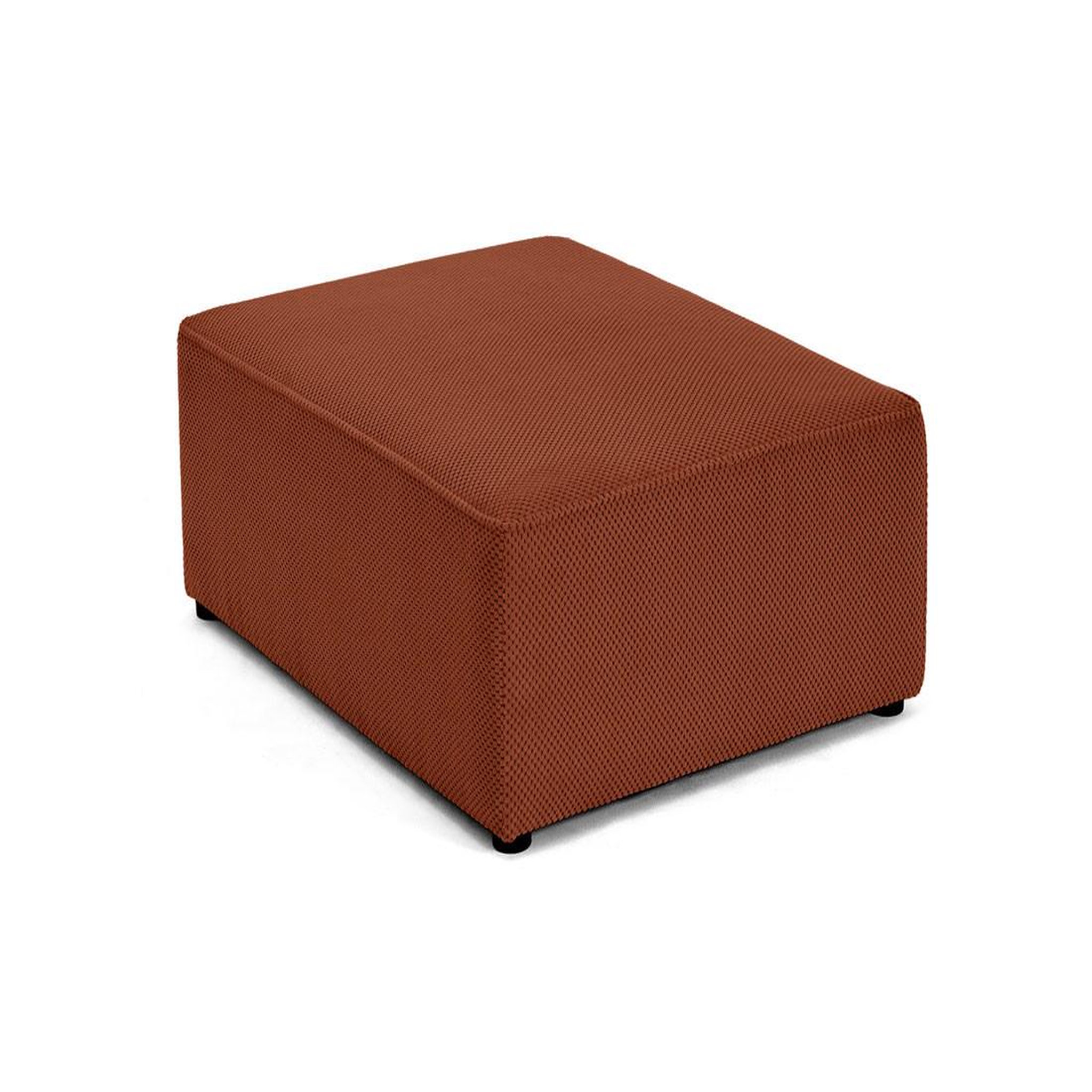Voir la diapositive 3 : BEST MOBILIER Topaze - pouf - en velours texturé