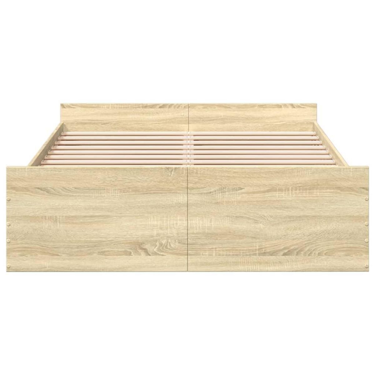 VIDAXL Cadre de lit avec tiroirs sans matelas chene sonoma 140x190 cm