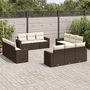 Voir la diapositive 1 : VIDAXL Salon de jardin avec coussins 12 pcs marron resine tressee