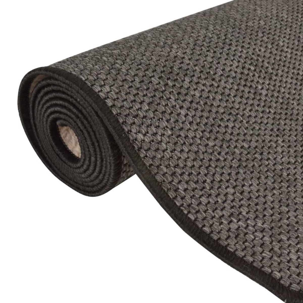 VIDAXL Tapis de couloir aspect sisal anthracite 80x400 cm
