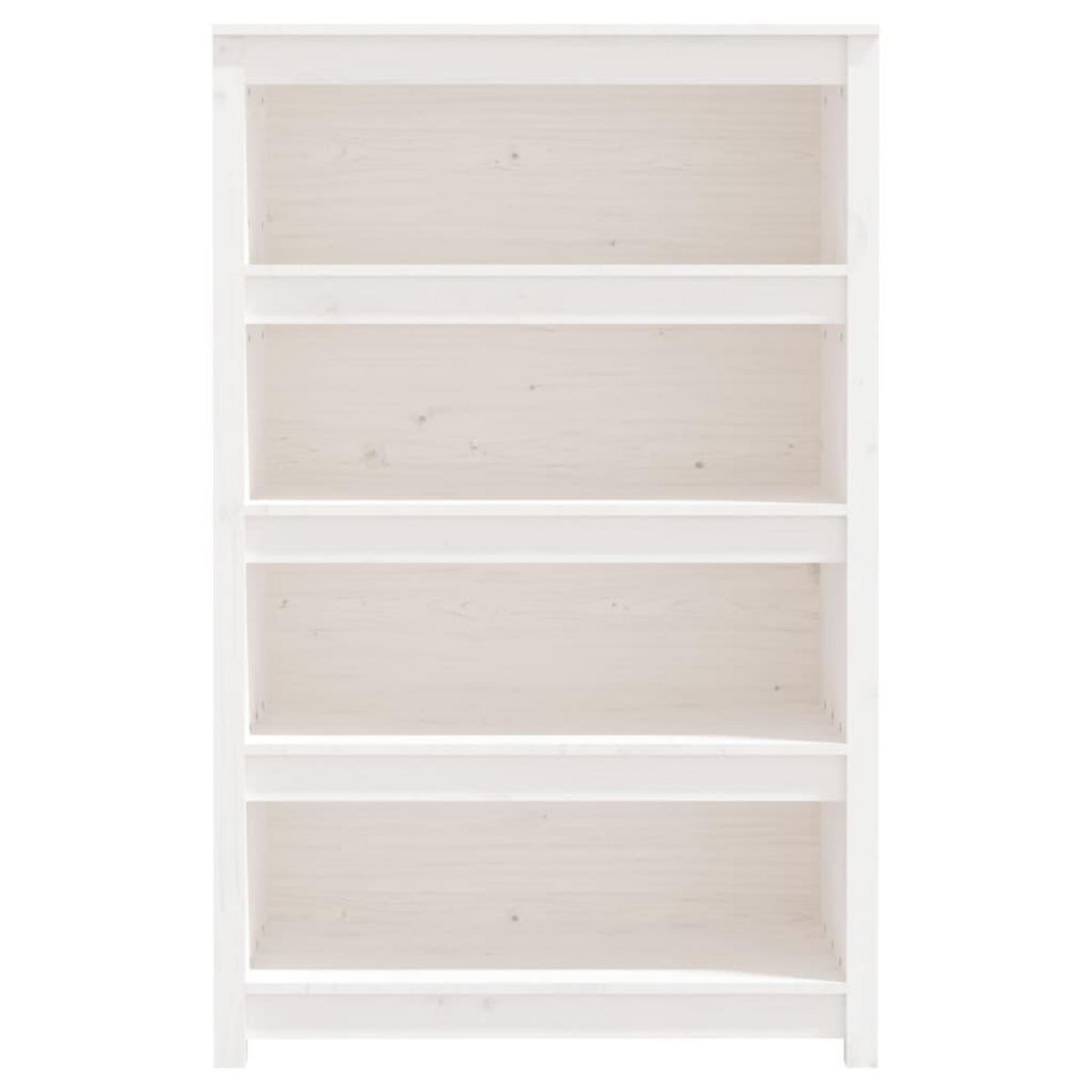 VIDAXL Bibliotheque Blanc 80x35x126 cm Bois de pin massif