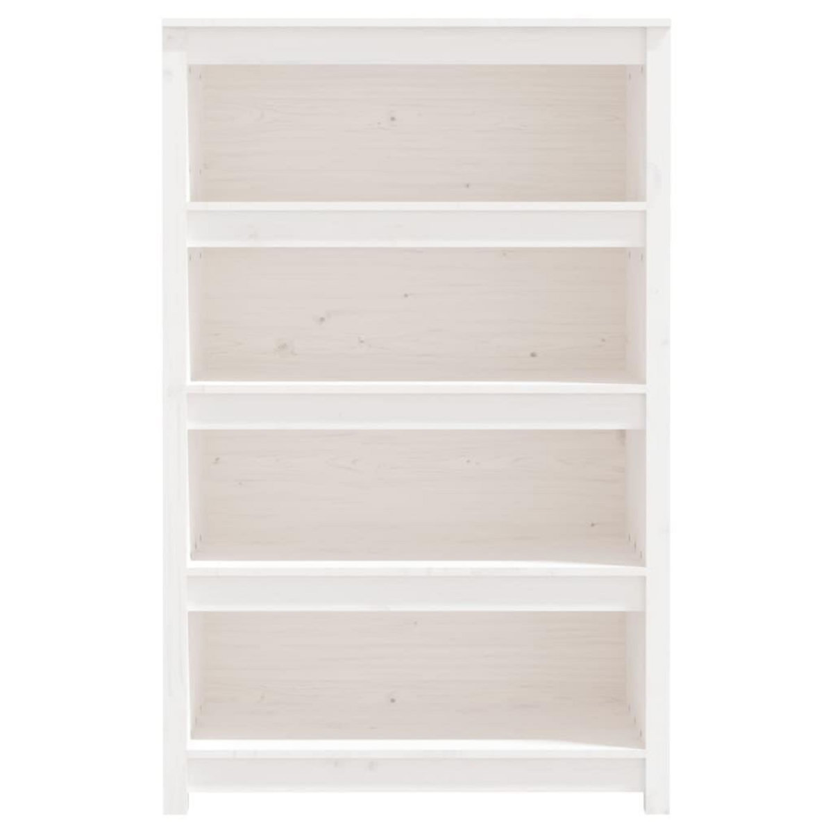 VIDAXL Bibliotheque Blanc 80x35x126 cm Bois de pin massif