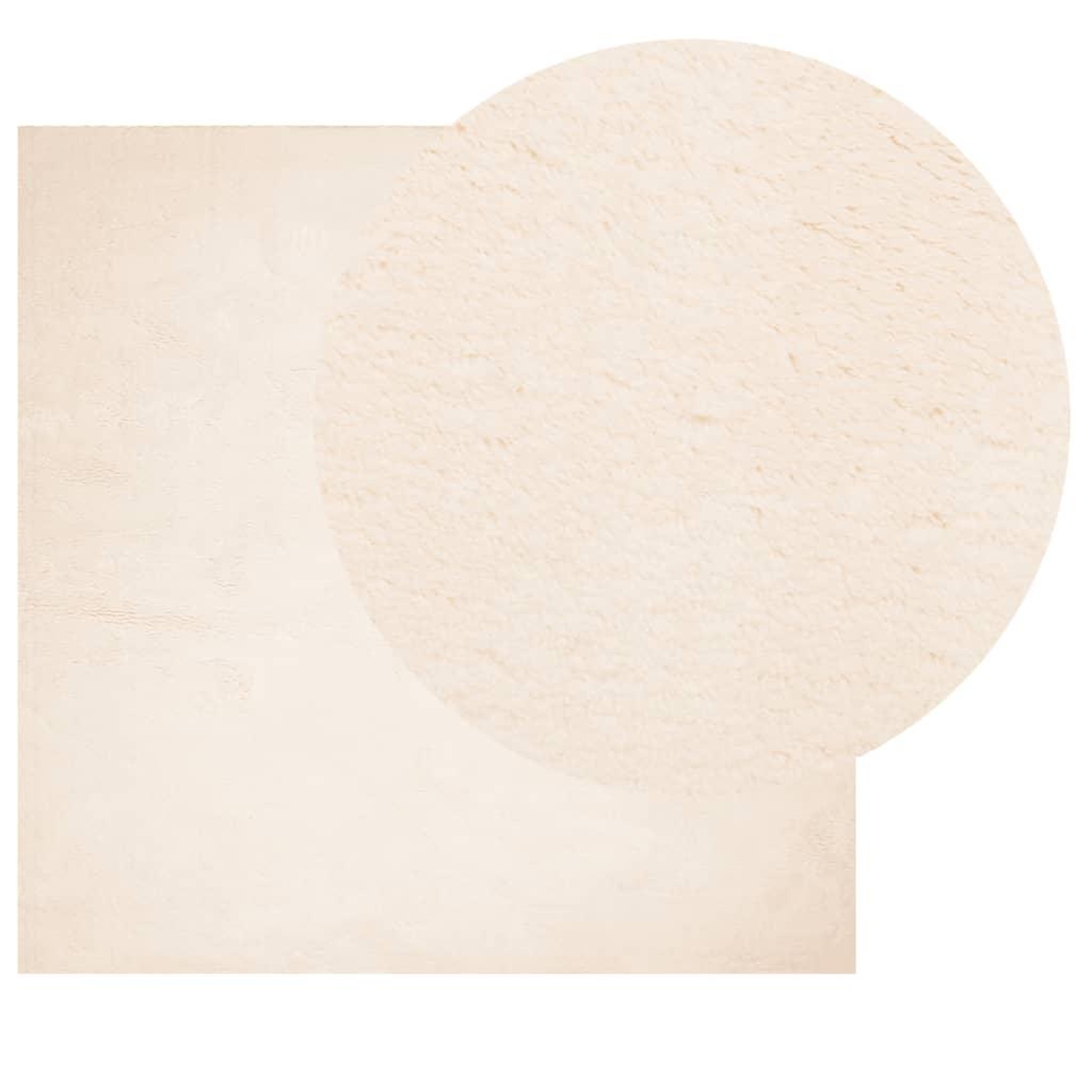 Voir la diapositive 3 : VIDAXL Tapis HUARTE a poils courts doux et lavable beige 120x120 cm