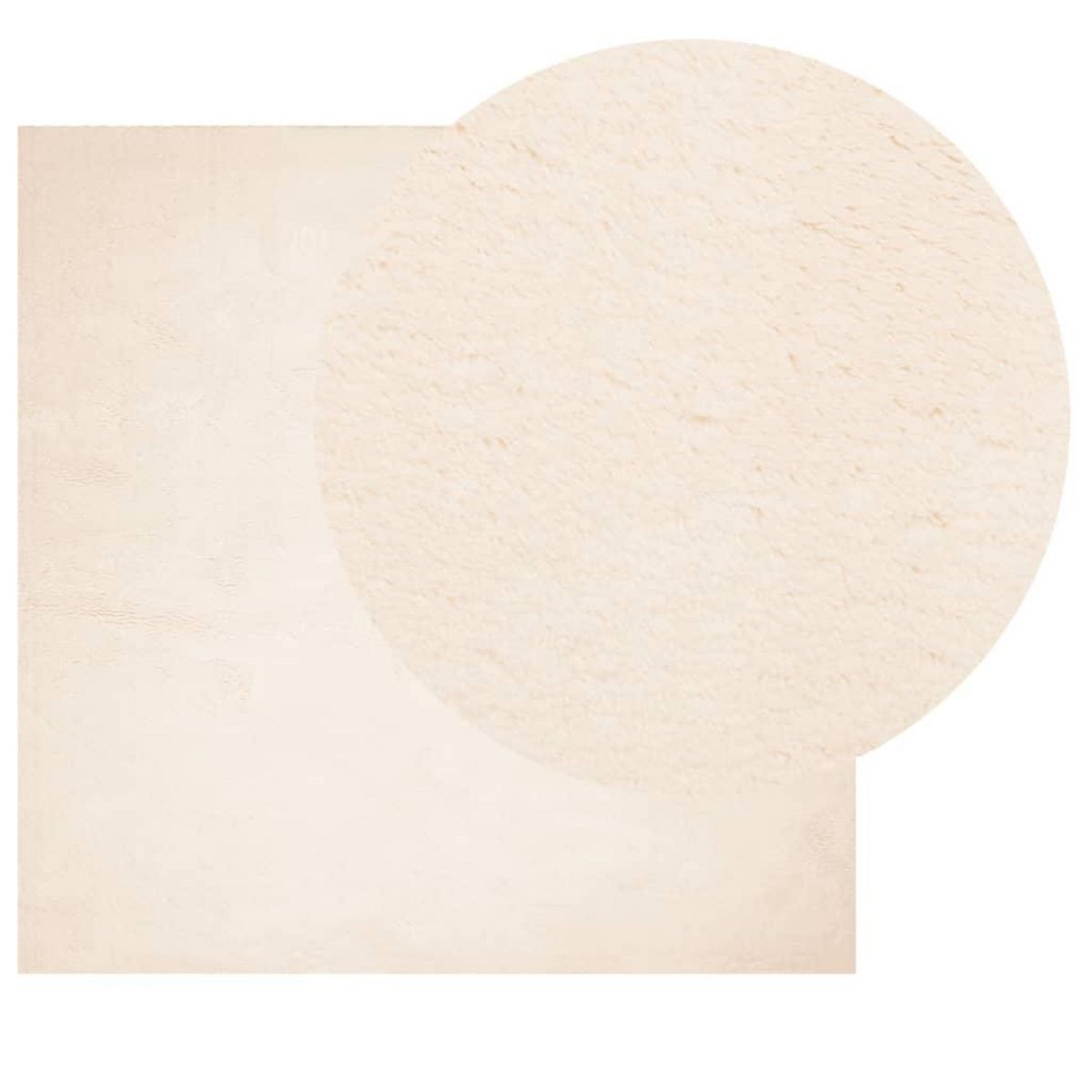 VIDAXL Tapis HUARTE a poils courts doux et lavable beige 120x120 cm
