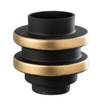 Paris Prix Vase Design en Verre  Kyle  18cm Noir & Or