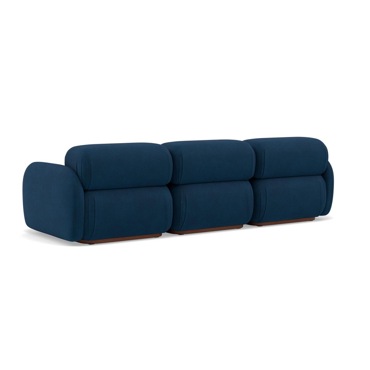 LISA DESIGN Penelope - canapé droit modulable 3 places en velours texturé