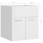 Voir la diapositive 6 : VIDAXL Armoire d'evier lavabo integre blanc brillant bois d'ingenierie