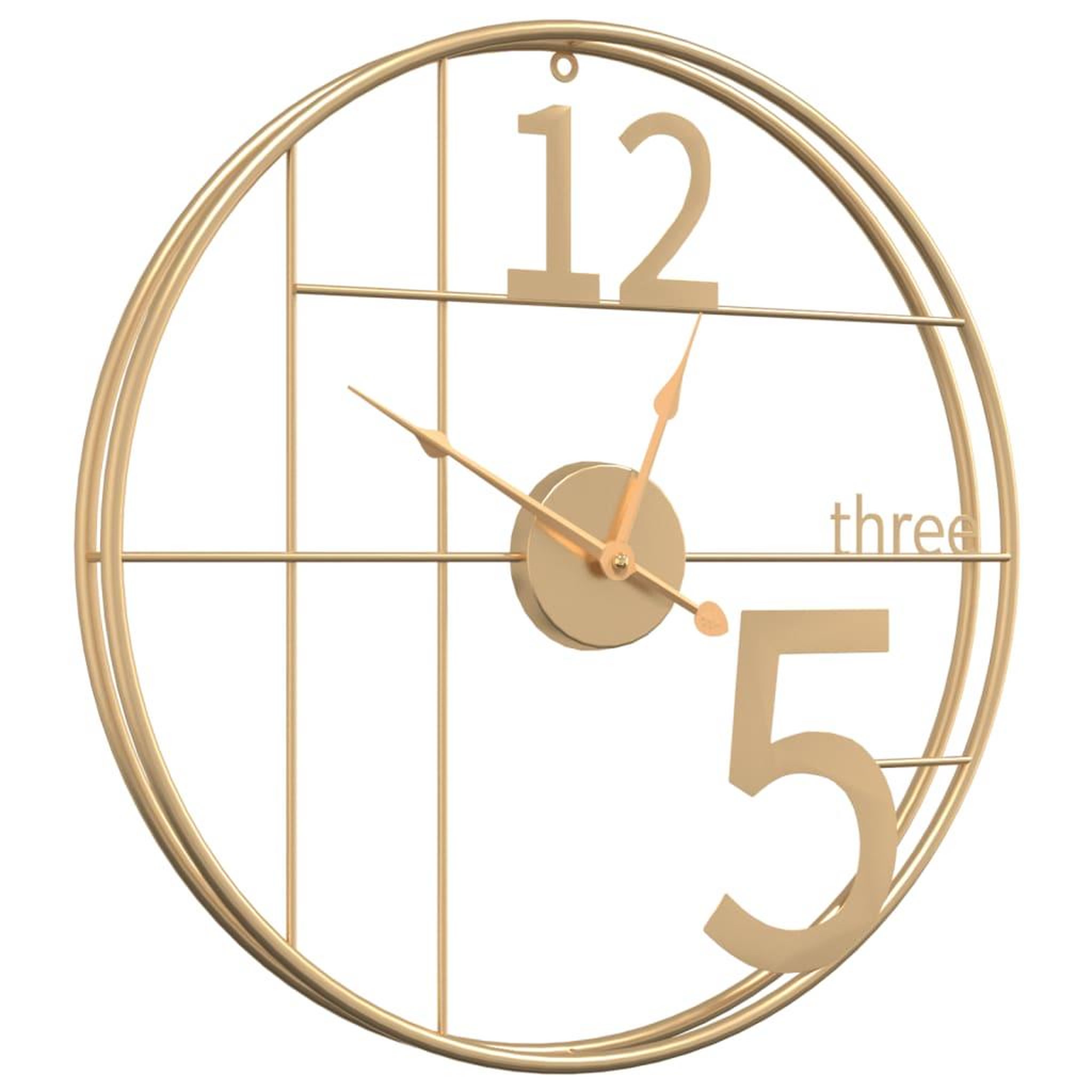 Voir la diapositive 3 : VIDAXL Horloge murale dore Ø50 cm fer