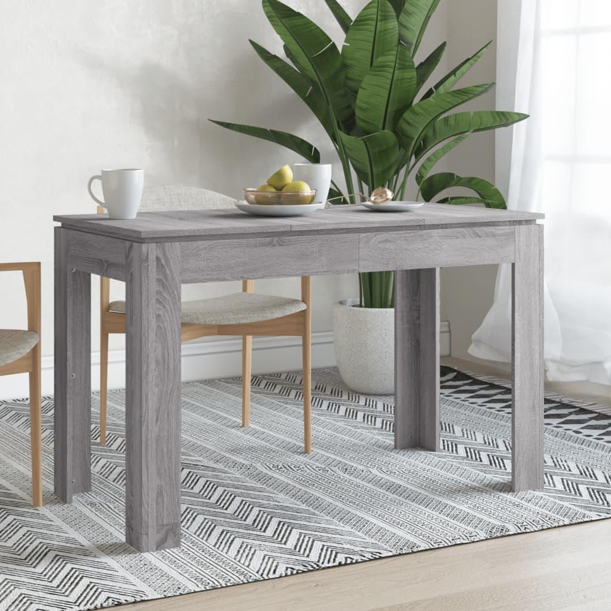 Voir la diapositive 1 : VIDAXL Table a dîner sonoma gris 120x60x76 cm bois d'ingenierie
