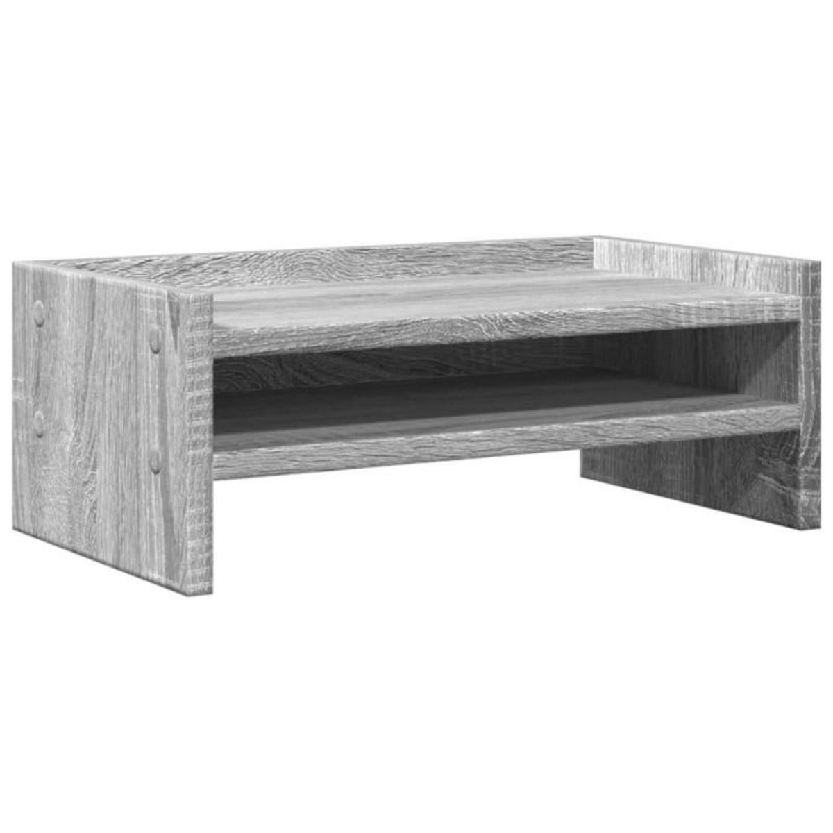 VIDAXL Support de moniteur sonoma gris 42x24x16 cm bois d ingénierie