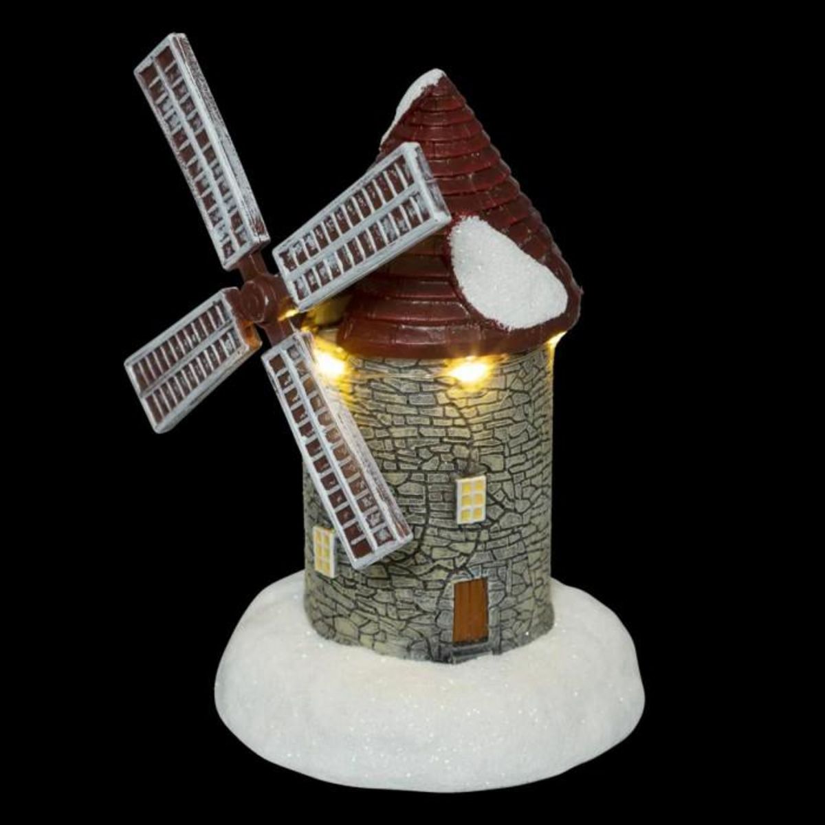 FEERIC LIGHT & CHRISTMAS Village de Noël  Moulin à Vent  15cm Multicolore