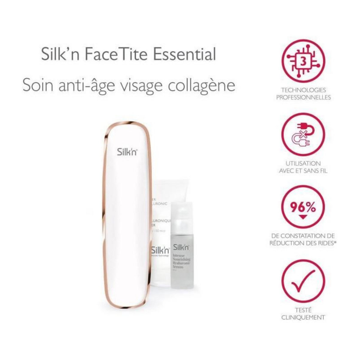 SILK'N Réductions des rides et raffermissement du visage - SILK'N Facetite Essentials - FTE1PE1R001