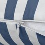 VIDAXL Oreiller d'exterieur 4 pcs Impression rayure 45 x 45 cm Bleu