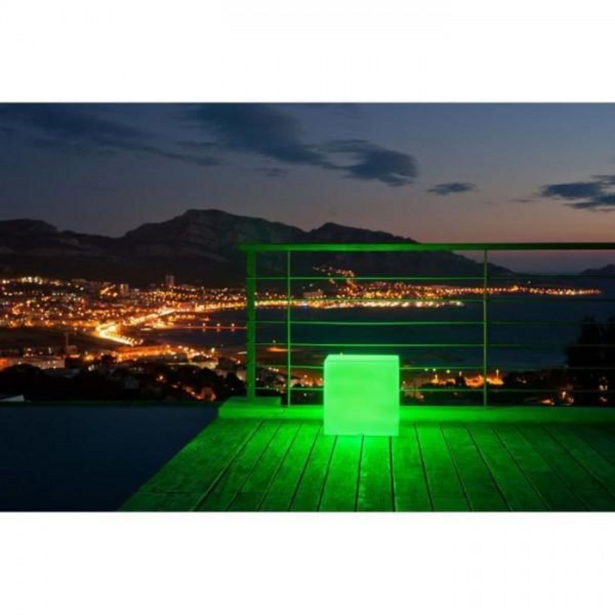 Lumisky Cube lumineux tabouret sans fil LED - LUMISKY - Carry C40 - Multicolore - Rechargeable USB