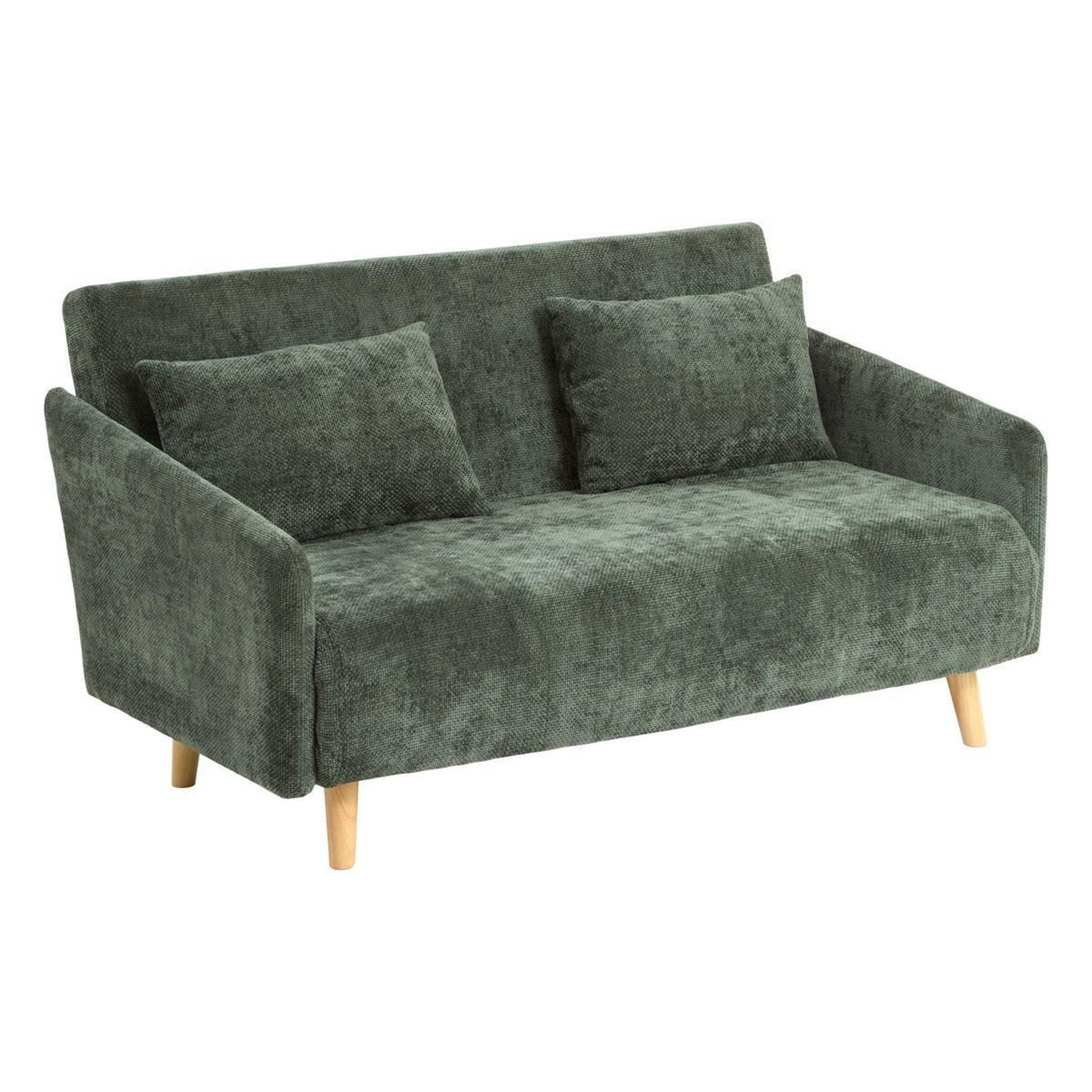 ATMOSPHERA Canapé Convertible 2 Places  Milo  155cm Vert Cèdre