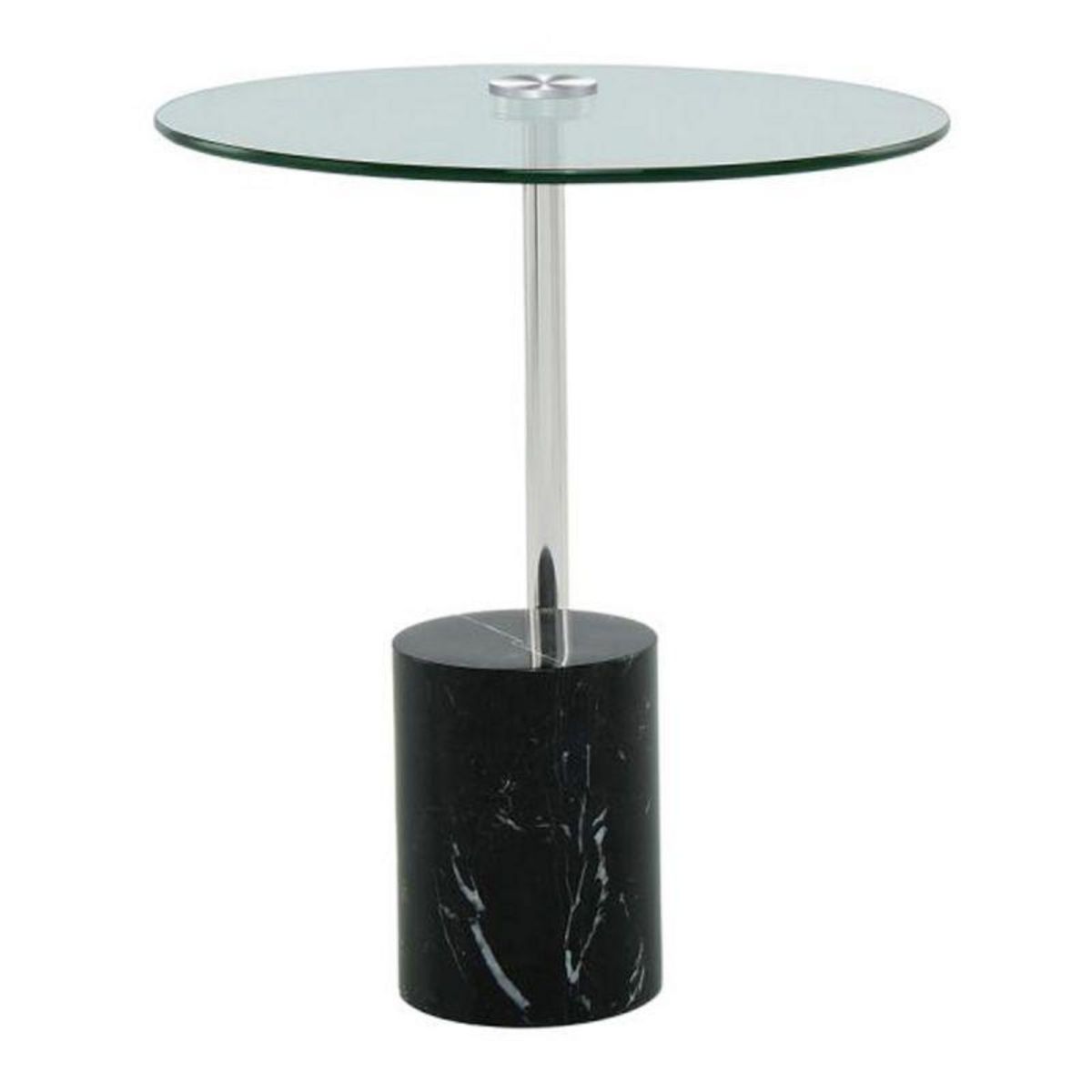Paris Prix Table d'Appoint en Marbre  Rosario  50cm Argent & Noir