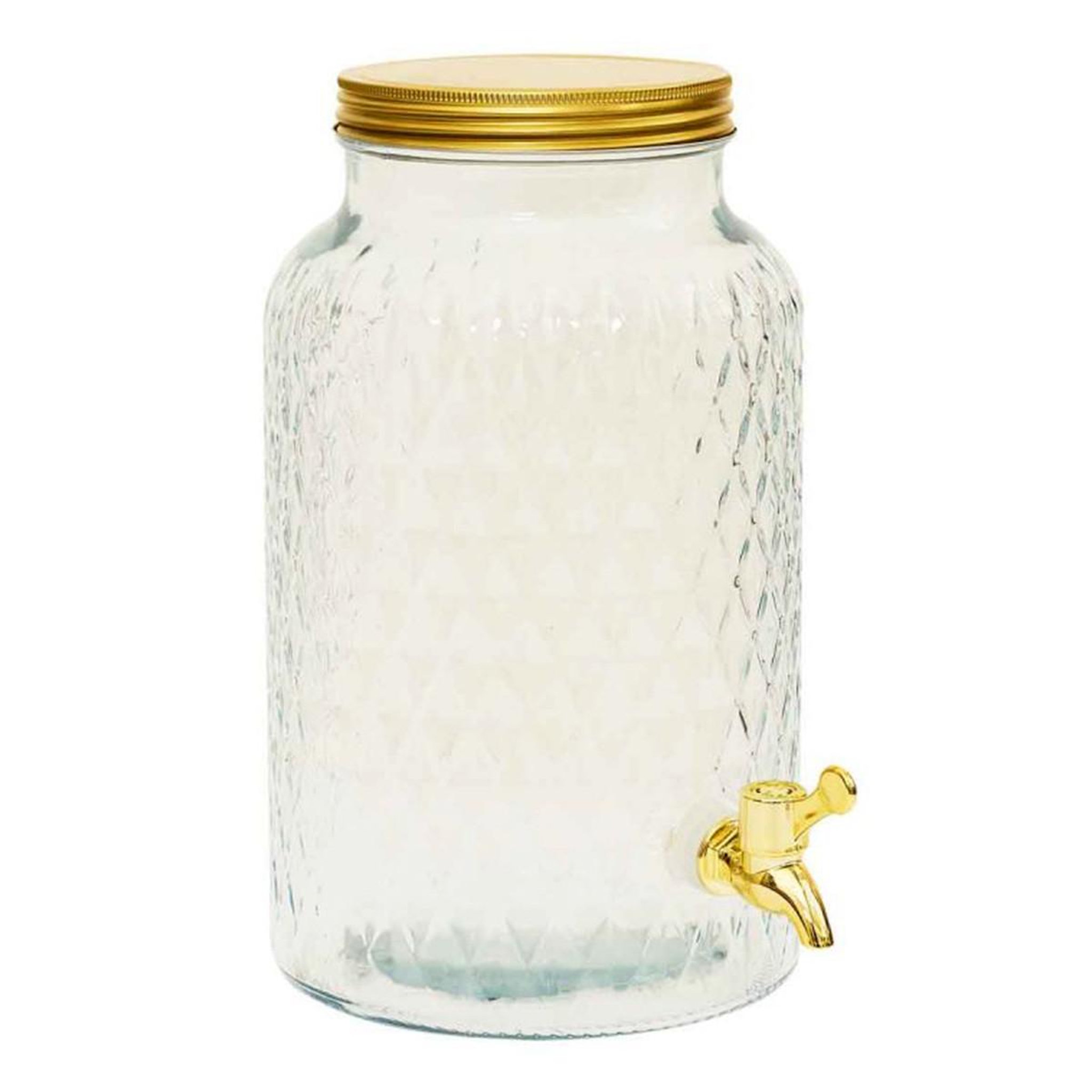Voir la diapositive 1 : The Home Deco Factory Fontaine à boisson  diamant  6l transparent & or