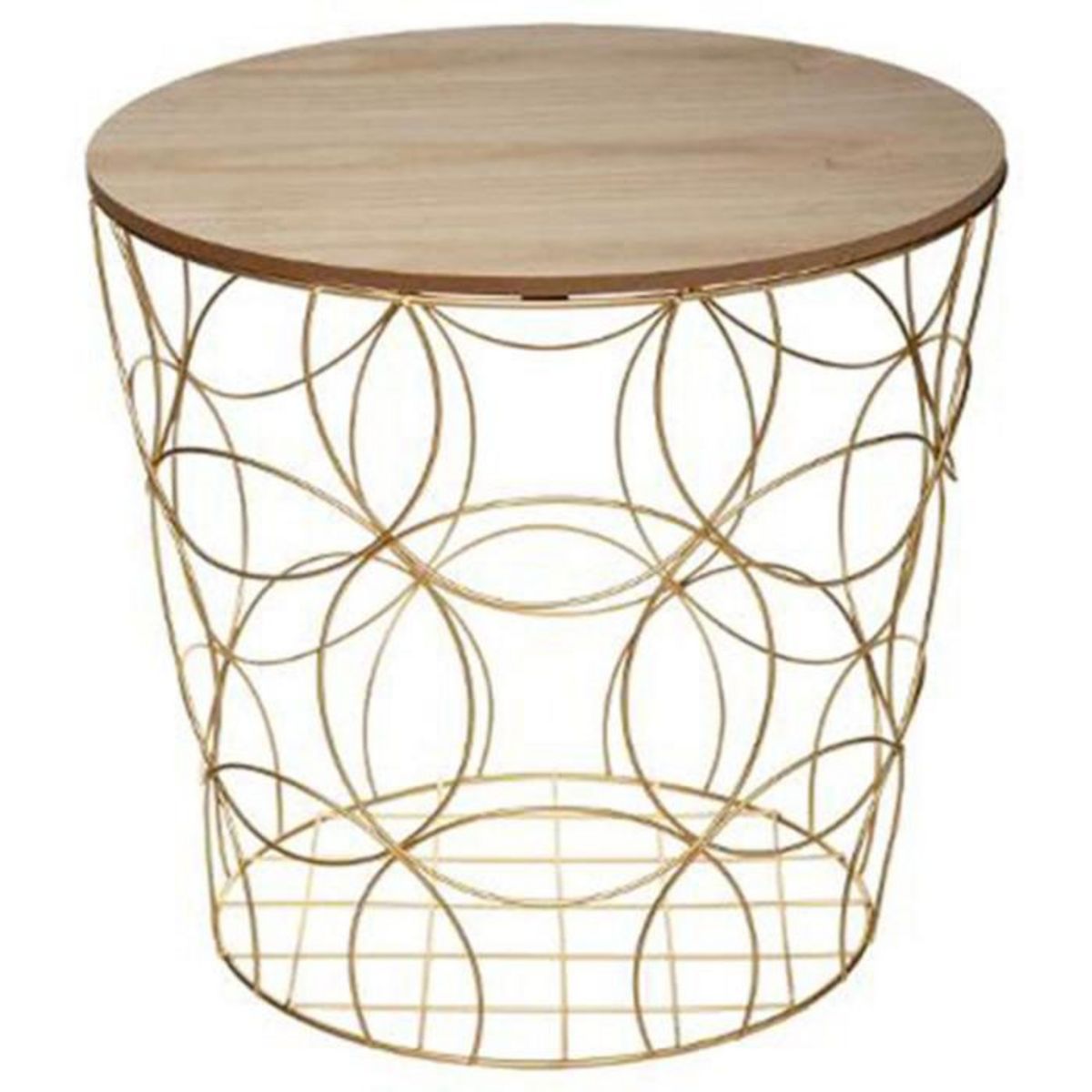 ATMOSPHERA Lot de 3 Tables d'Appoint Design  Kumi  45cm Or