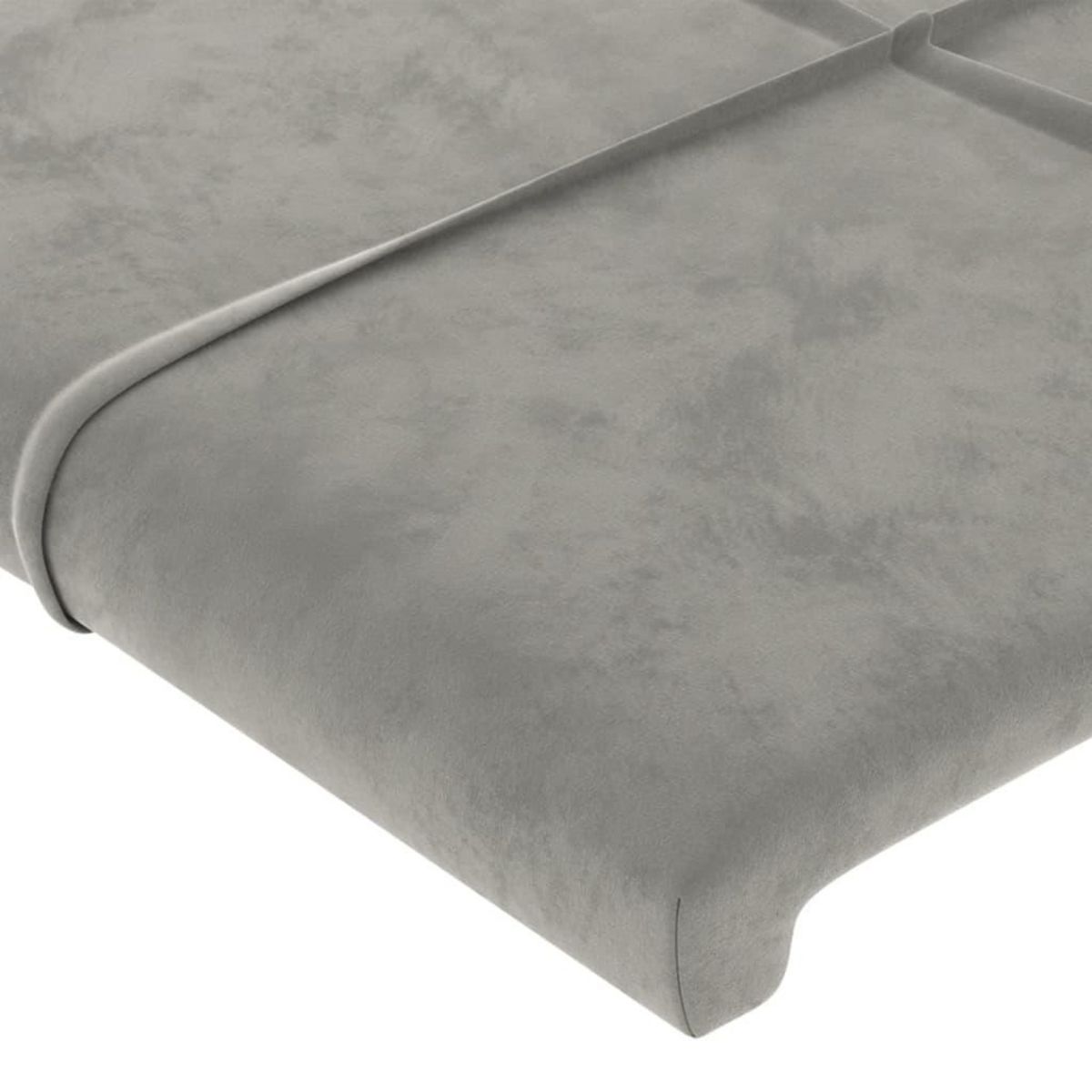 VIDAXL Tete de lit avec oreilles Gris clair 147x23x78/88 cm Velours