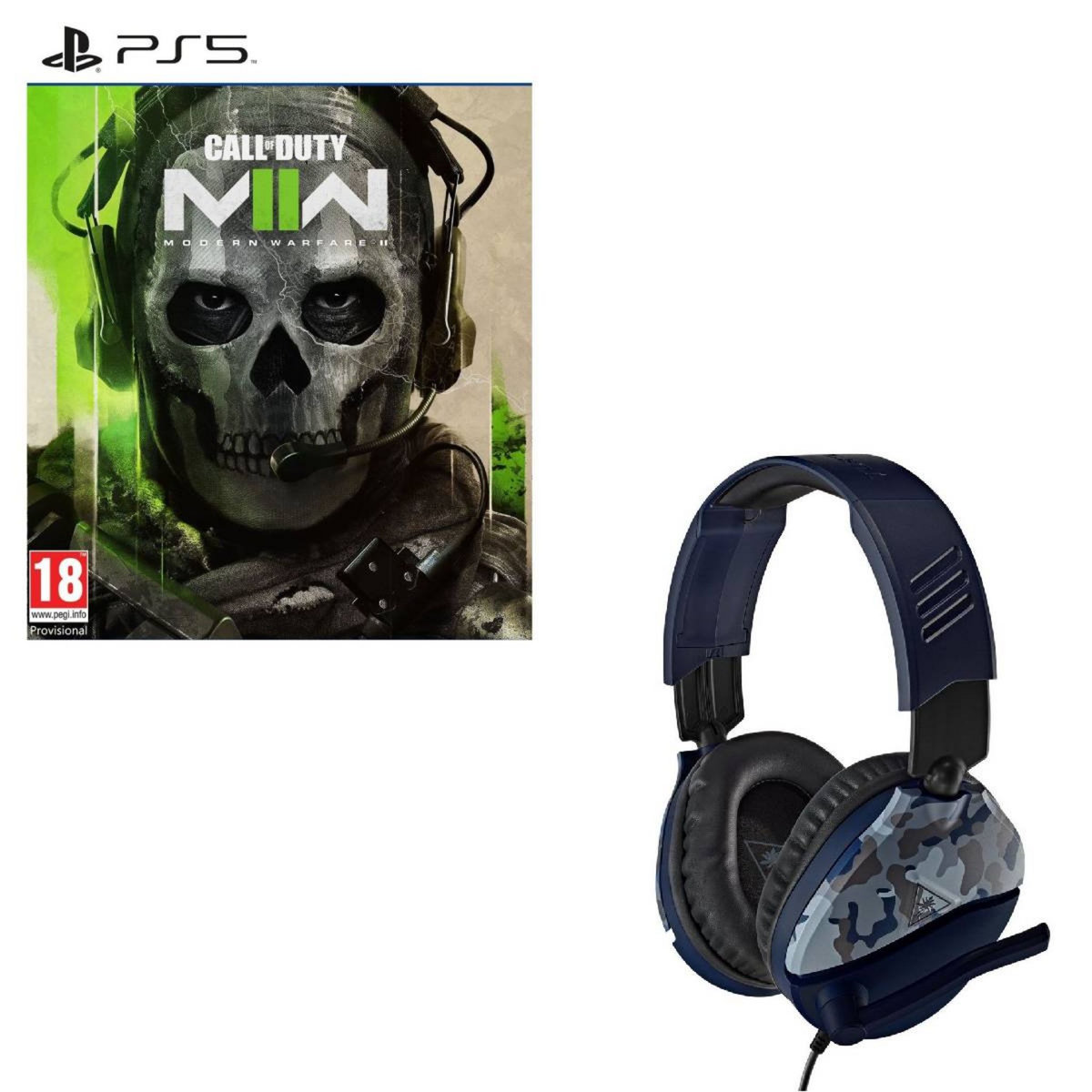 SONY Call of Duty: Modern Warfare II PS5 + Casque Gamer Recon 70 Camo Bleu Multi-plateforme