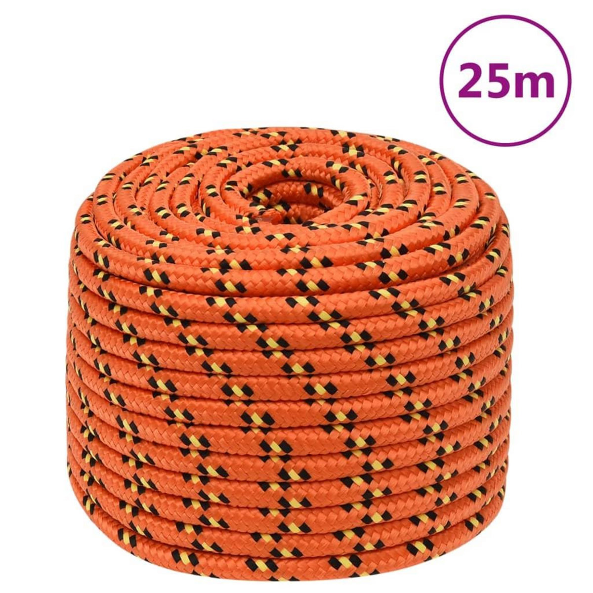 VIDAXL Corde de bateau Orange 12 mm 25 m Polypropylene
