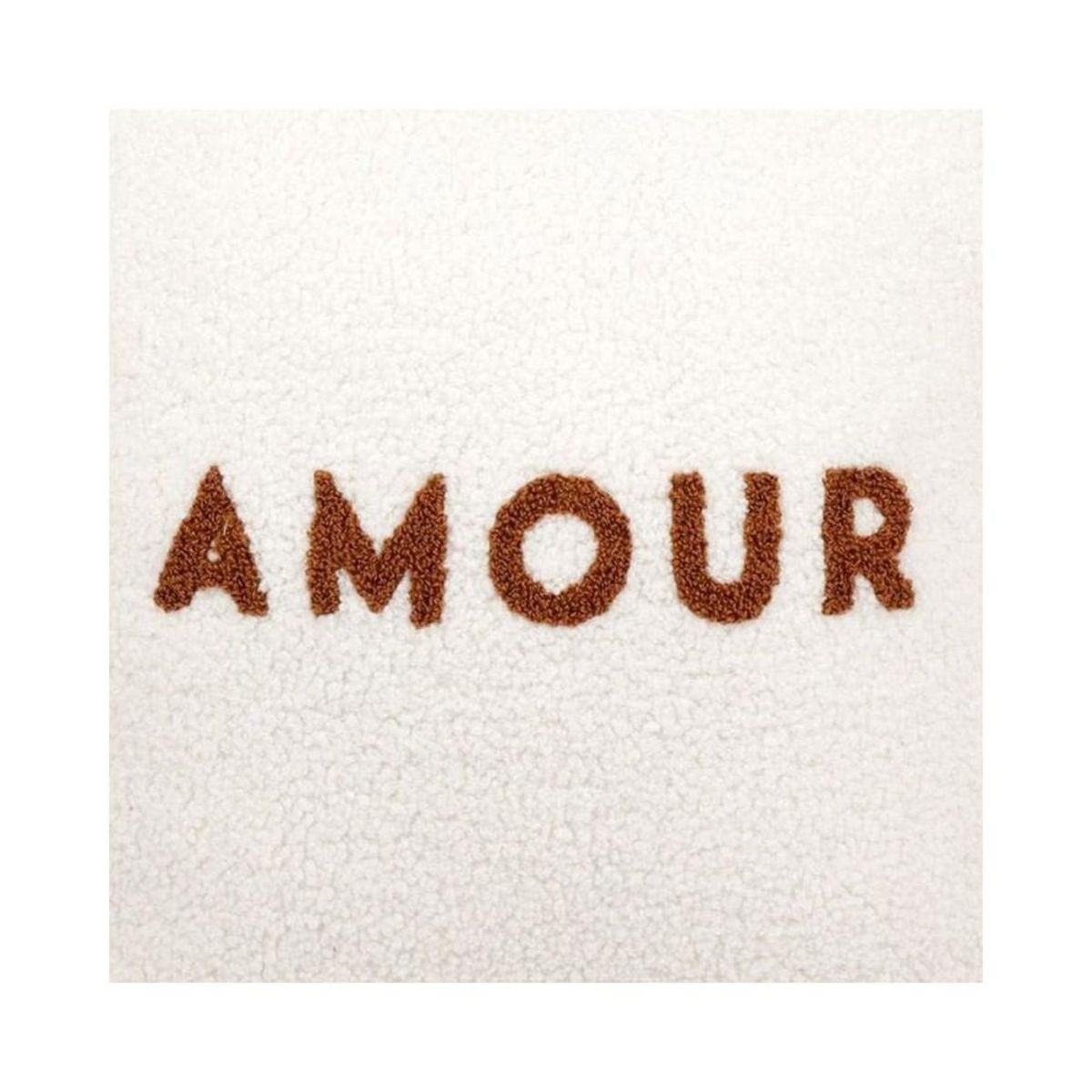 OSTARIA Housse de coussin 40x40 cm bouclette Amour